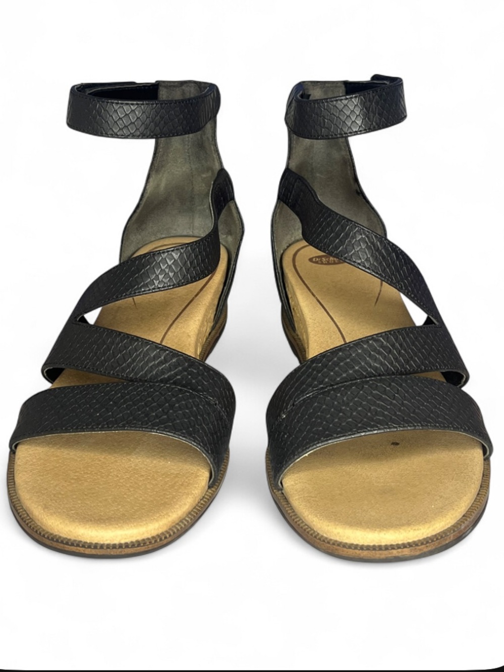 Dr. Scholl's women's Freedom Cushioned Insole Black Wedge Sandals Size 7 - Picture 3 of 8